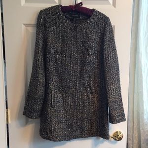 Talbots lightweight Italian tweed spring coat size 8